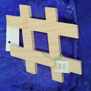 🍂3/$10 Handmade Modern Ready-to-Finish Wood Symbol "#" hashtag / pound sign #️⃣